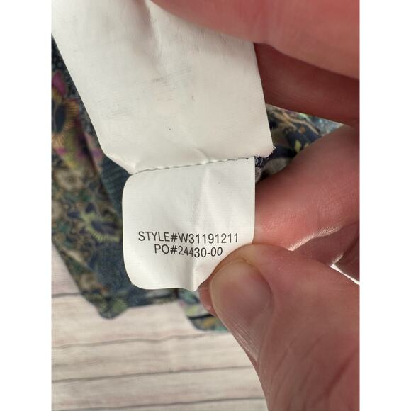 prAna Keoki Tunic Dress Coverup Women's Size Small Blue/Yellow - Picture 10 of 12